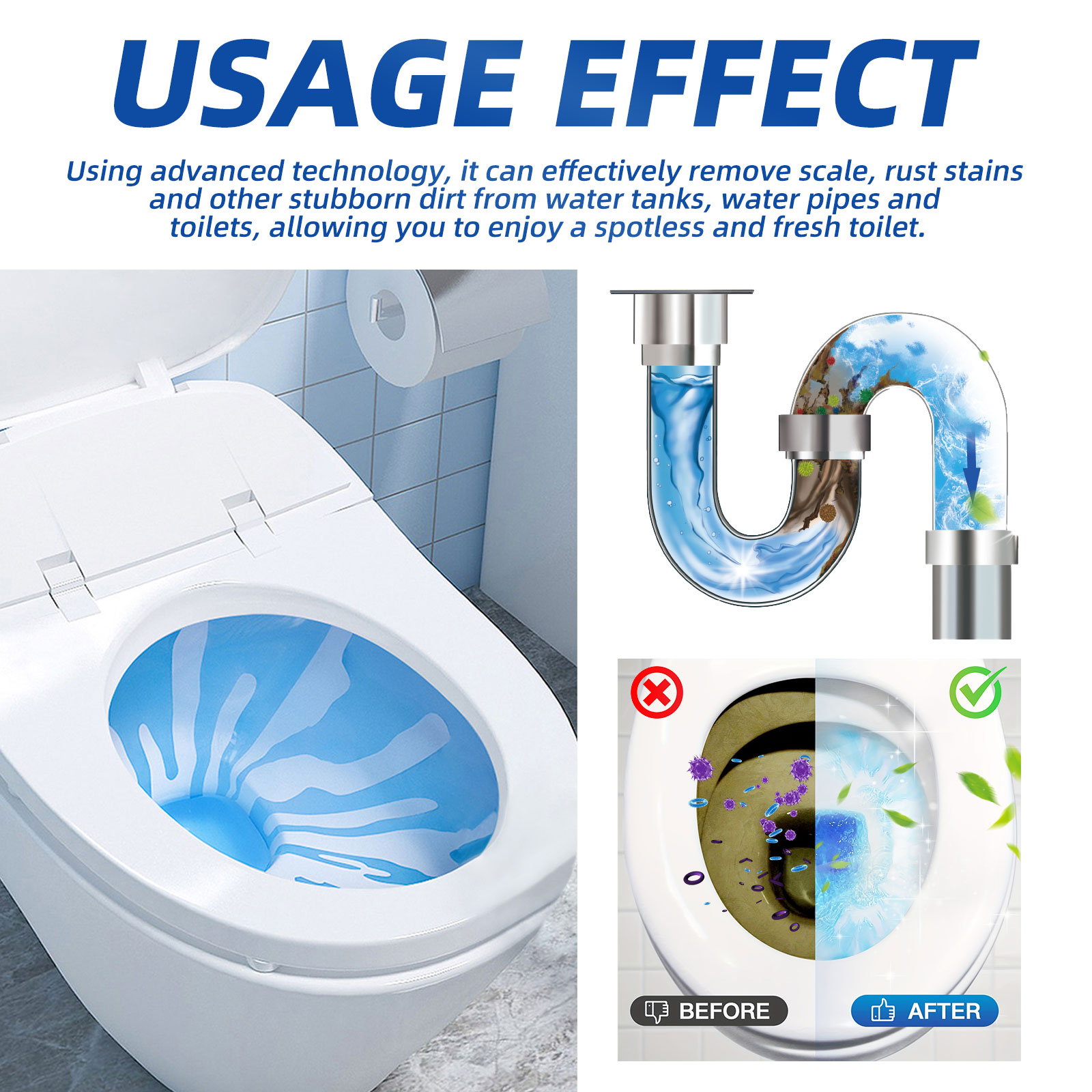 Toilet Bowl Cleaner Blocks Blu - Shower Steamer Tablet ulasan dan harga